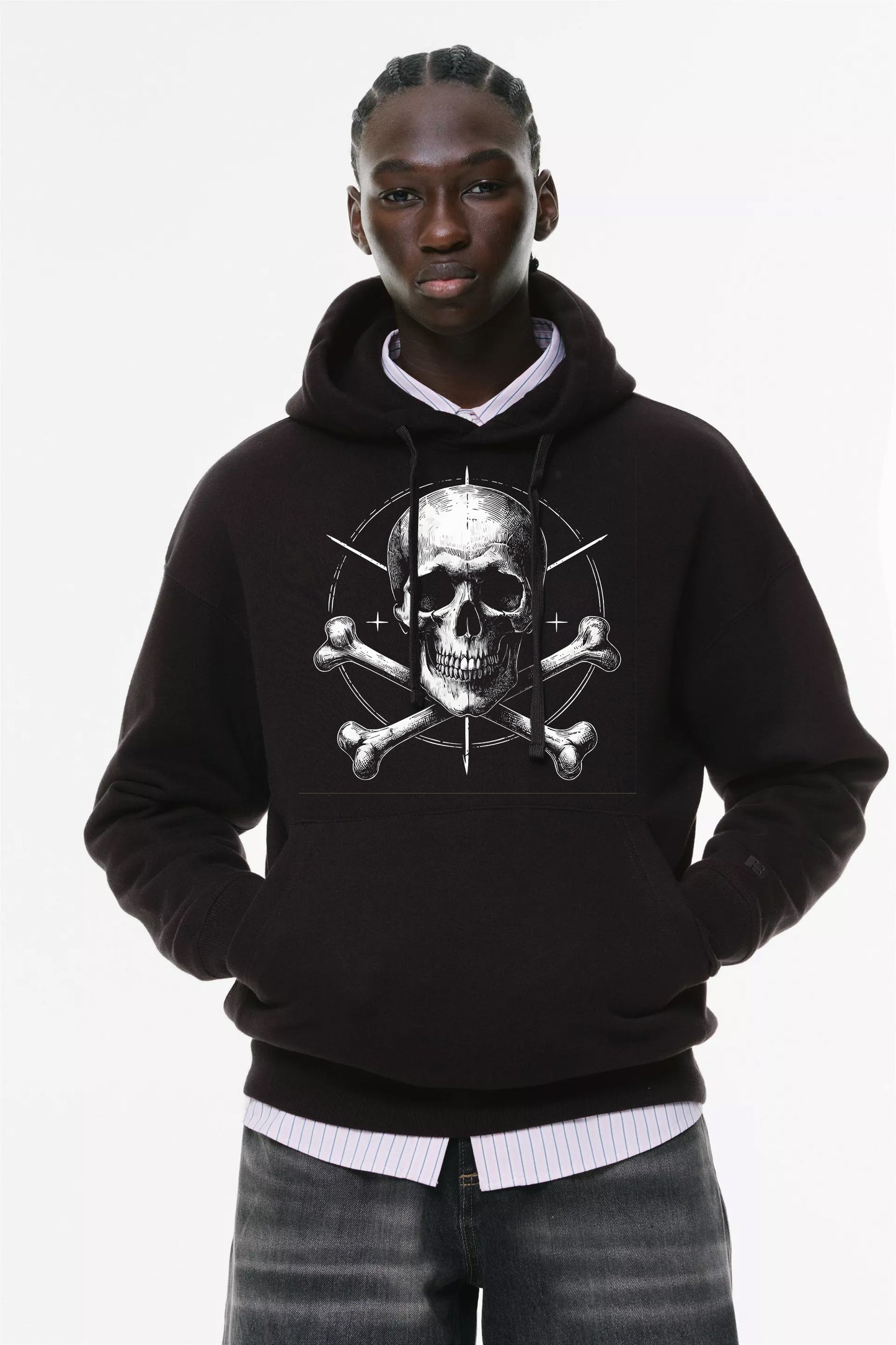 Φούτερ με κουκούλα και τσέπες Prenium ποιότητας της εταιρίας Lux in Tenebris με τύπωμα One Piece - Luffy