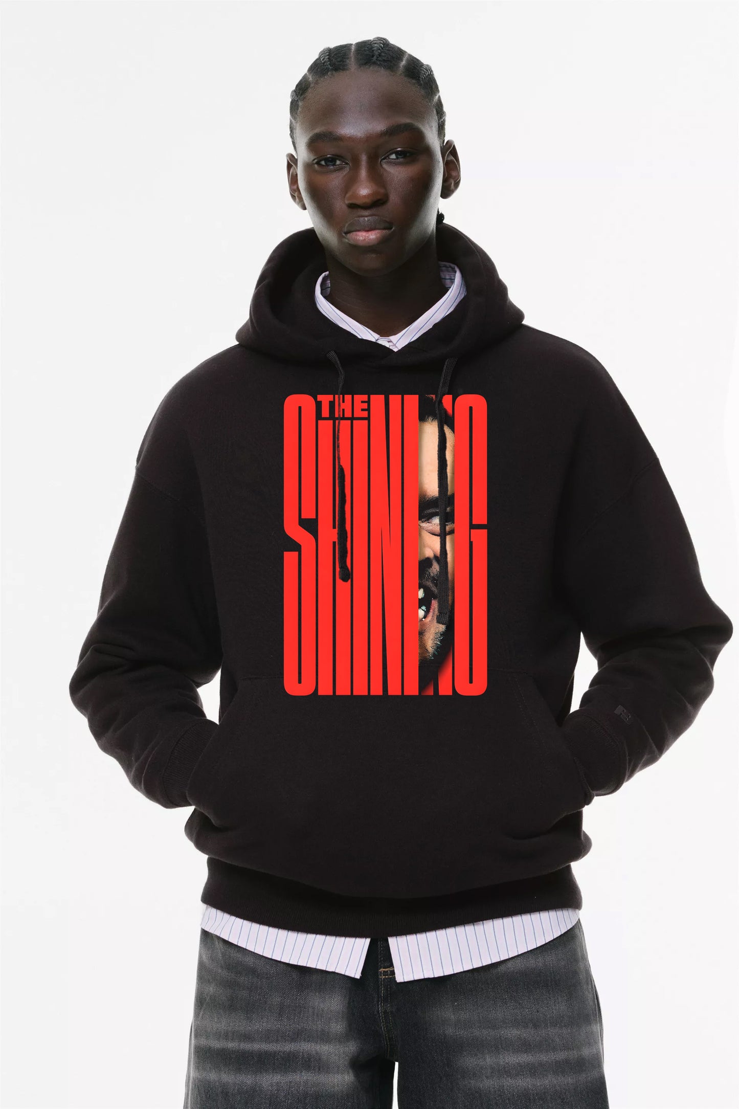 Φούτερ με κουκούλα και τσέπες Prenium ποιότητας της εταιρίας Lux in Tenebris με τύπωμα Shinnining - Classic Horror Movies - Jack Nickolson