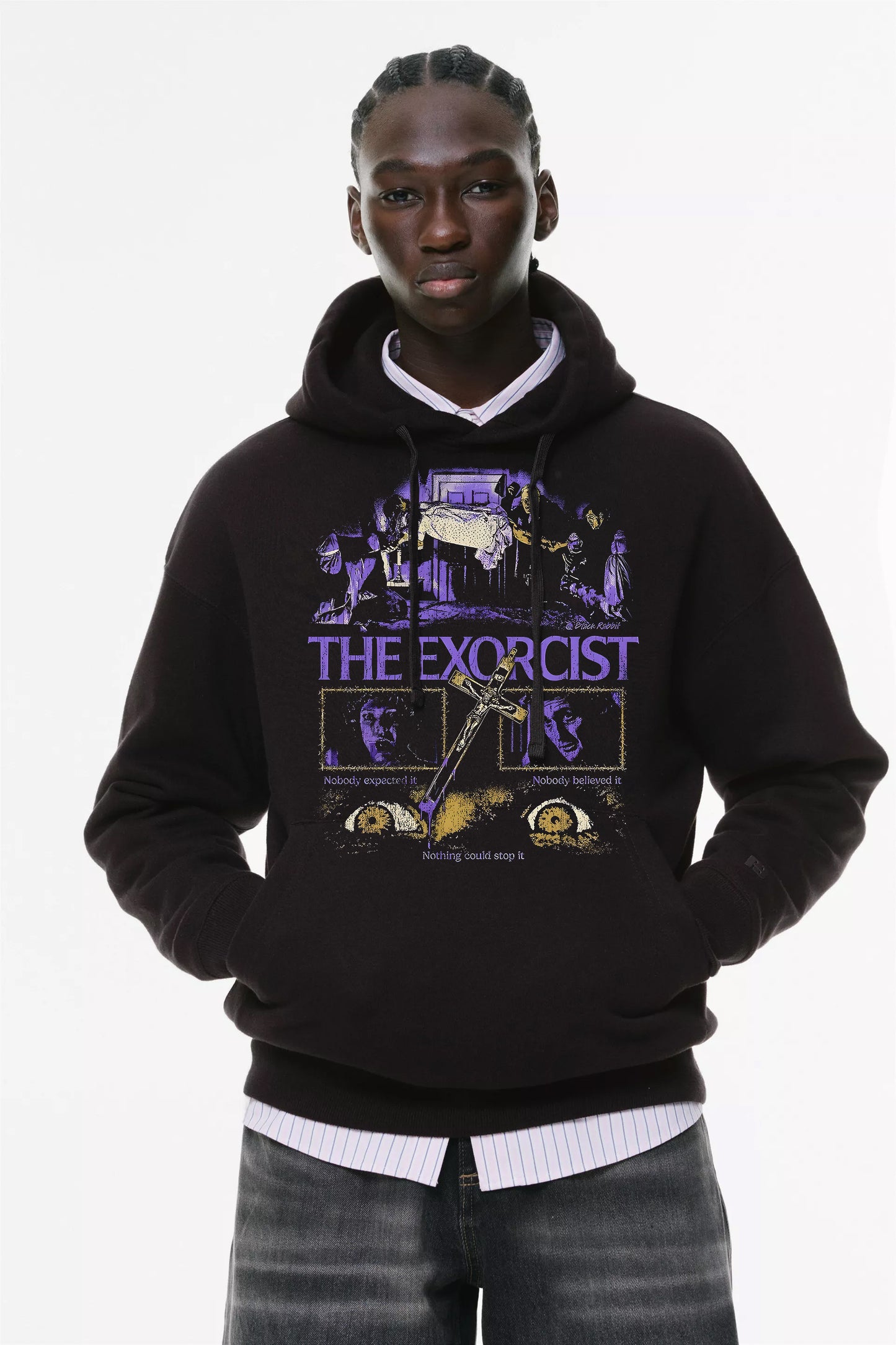 Φούτερ με κουκούλα και τσέπες Prenium ποιότητας της εταιρίας Lux in Tenebris με τύπωμα Exorcist - Classic Horror Movies