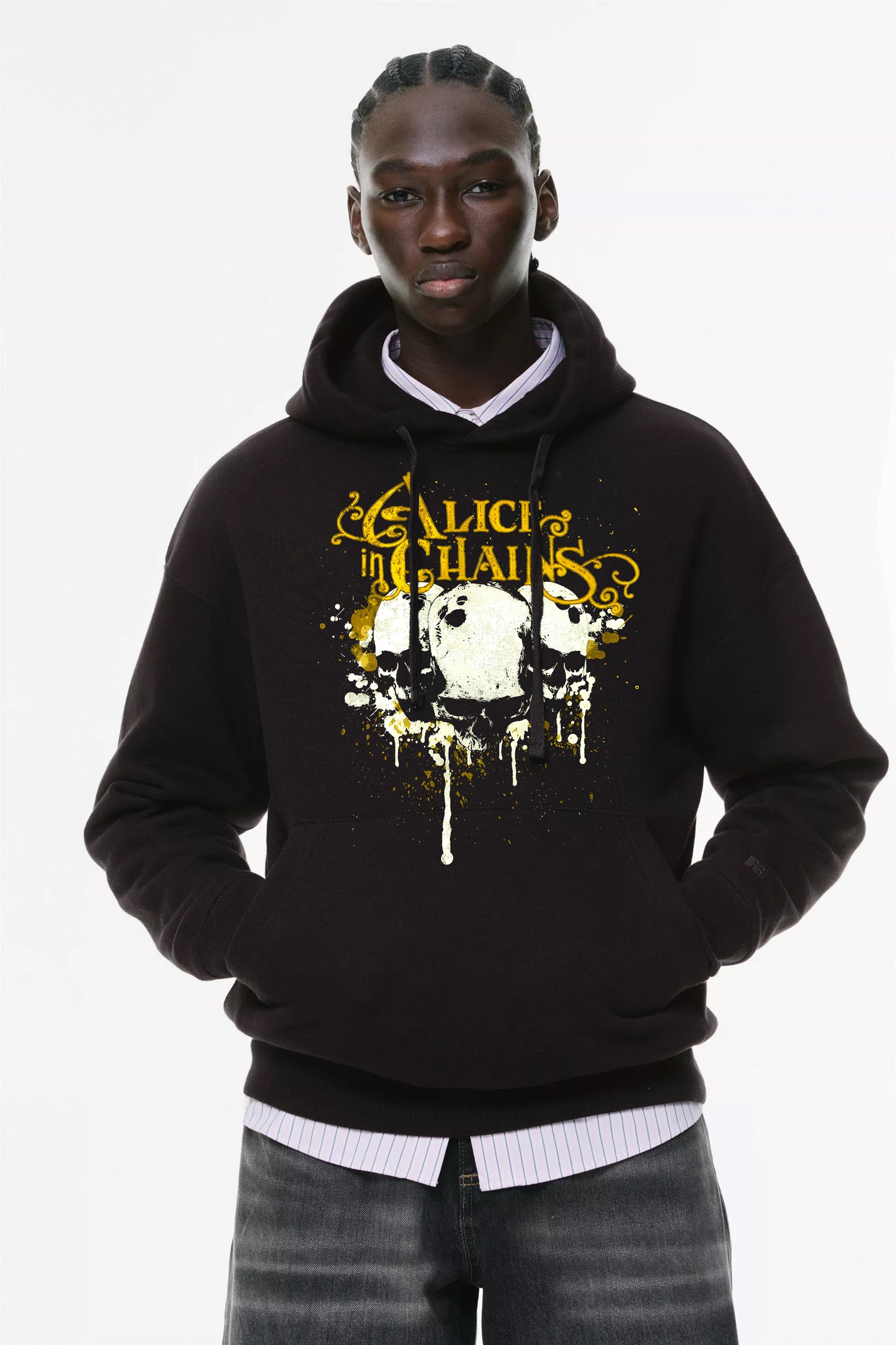 Φούτερ με κουκούλα και τσέπες Prenium ποιότητας της εταιρίας Lux in Tenebris με τύπωμα Alice in Chains