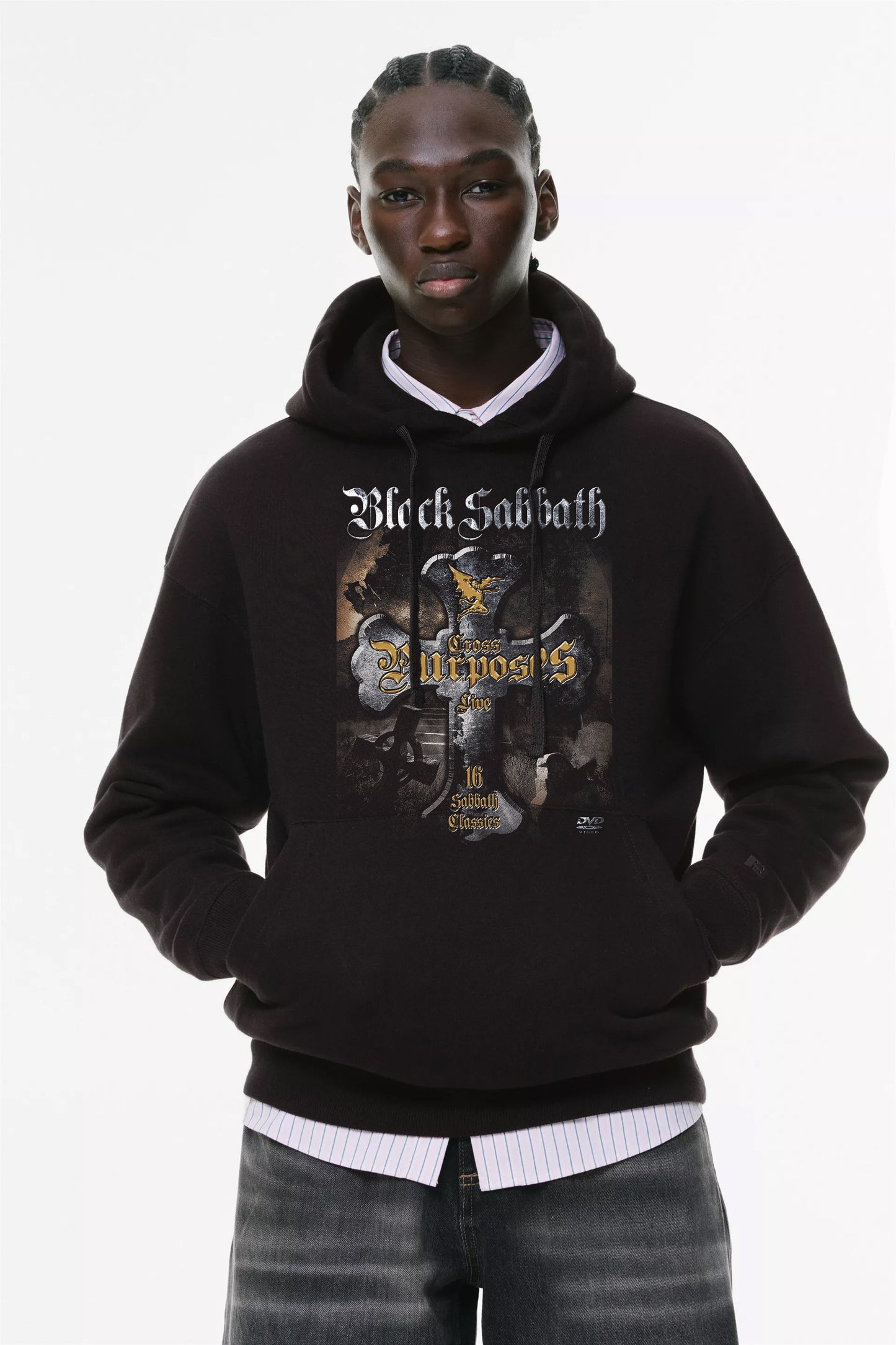 Φούτερ με κουκούλα και τσέπες Prenium ποιότητας της εταιρίας Lux in Tenebris με τύπωμα Black Sabbath