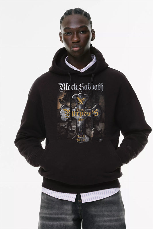 Φούτερ με κουκούλα και τσέπες Prenium ποιότητας της εταιρίας Lux in Tenebris με τύπωμα Black Sabbath