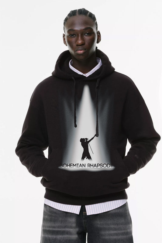 Φούτερ με κουκούλα και τσέπες Prenium ποιότητας της εταιρίας Lux in Tenebris με τύπωμα Bohemian Rapsody - Queen