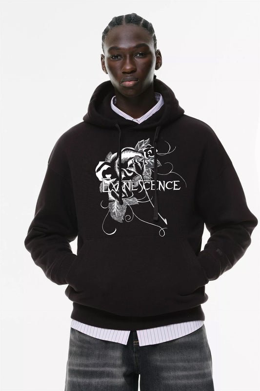 Φούτερ με κουκούλα και τσέπες Prenium ποιότητας της εταιρίας Lux in Tenebris με τύπωμα Evanescence